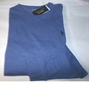 POLO RALPH LAUREN MEN'S SZ XXL L/S T-SHIRT~BLUE HEATHER~NWT